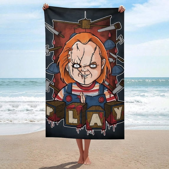 Chucky Bath Towels Super Soft Bath, Pool, Beach Towel Lightweight Bath Towels, Quick Dry Beach Towel for Kids Adult Travel Swimming Camping 130x80cm