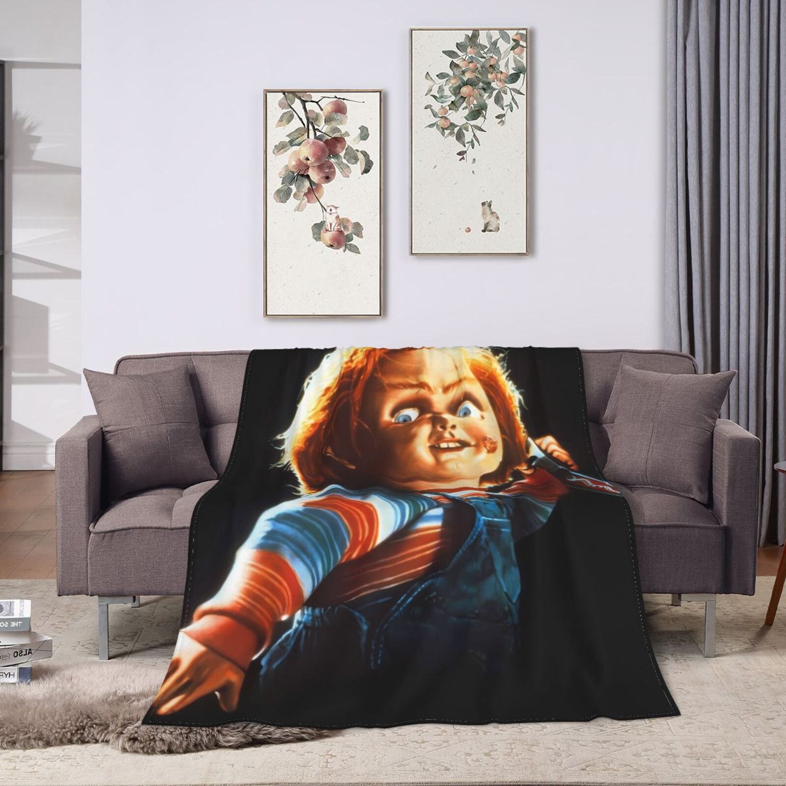 Chucky Blanket Lightweight Cozy Bed Blankets Soft Flannel Throw Blanket