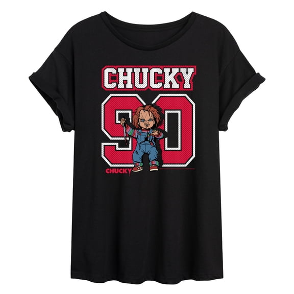 Chucky - Block Jersey - Juniors Oversized Graphic T-Shirt
