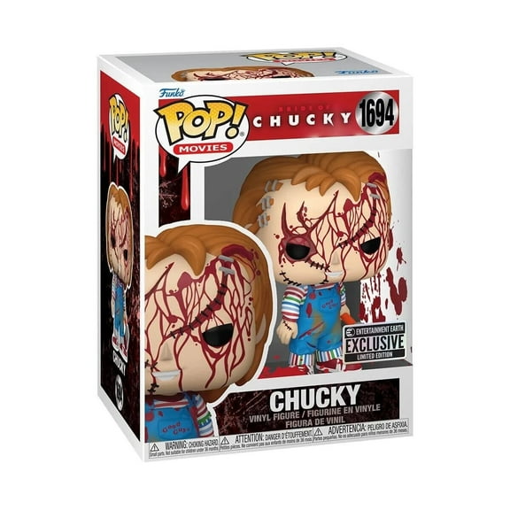 Chucky Bloody Funko Pop! Movies Bride of Chucky Collectible EE Exclusive Vinyl Figure #1694 with Box