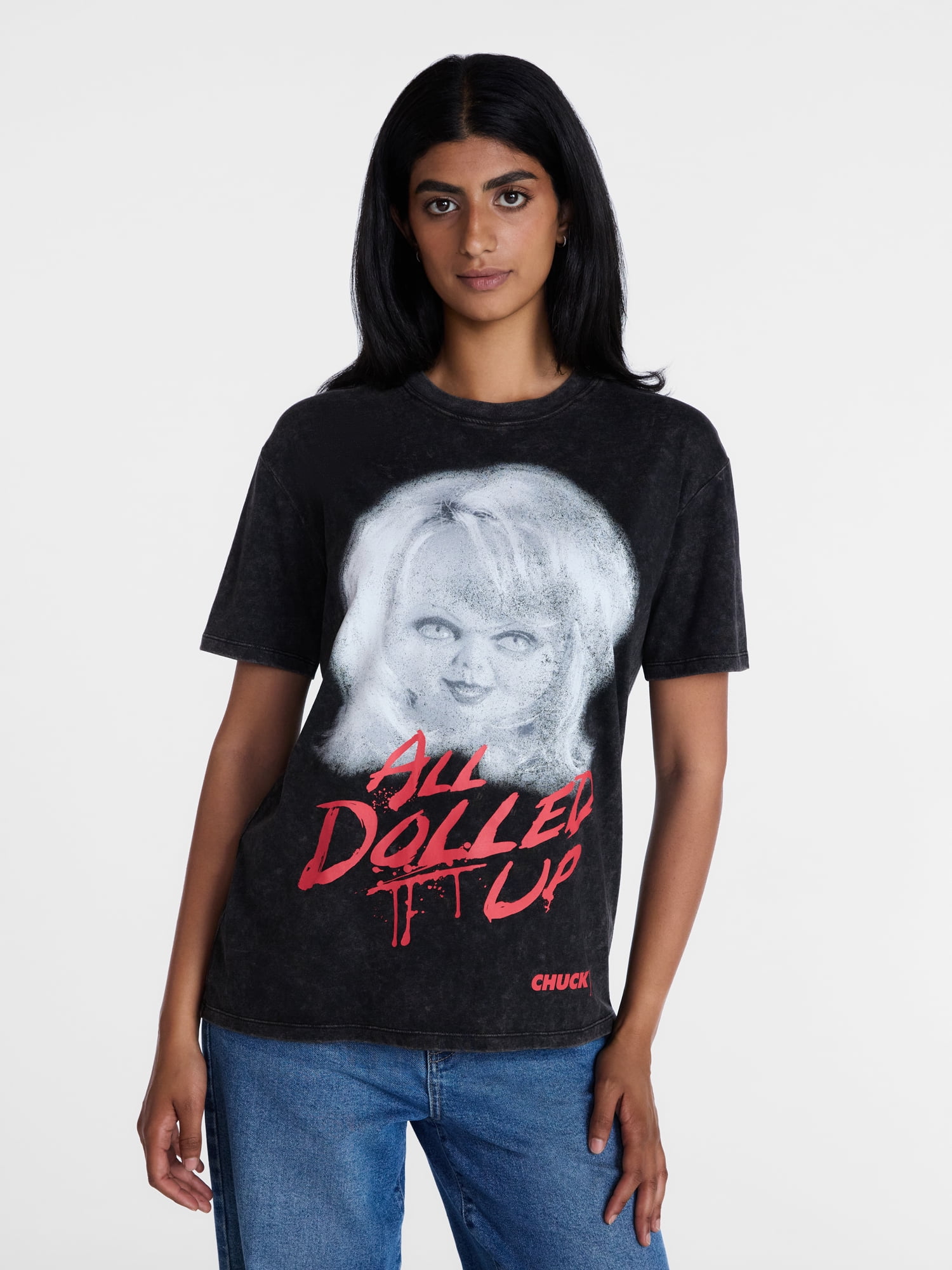 Chucky Women's Tiffany Halloween Horror Tee, Sizes XXS-XXL