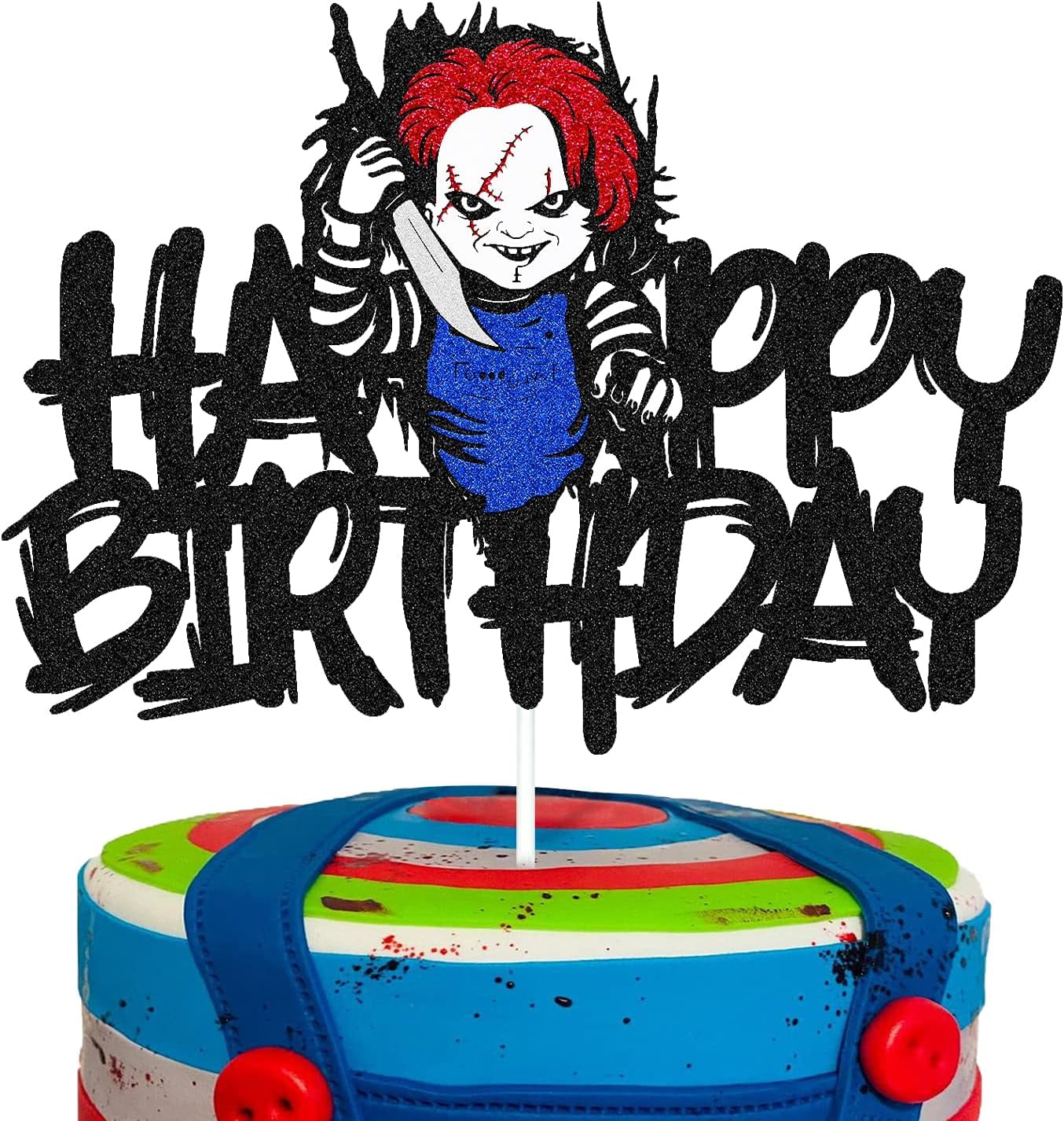 Chucky Cake Topper For Ghost Scary Horror Themed Happy Birthday Cake Chucky Cake Topper For Ghost Scary Horror Themed Happy Birthday Cake