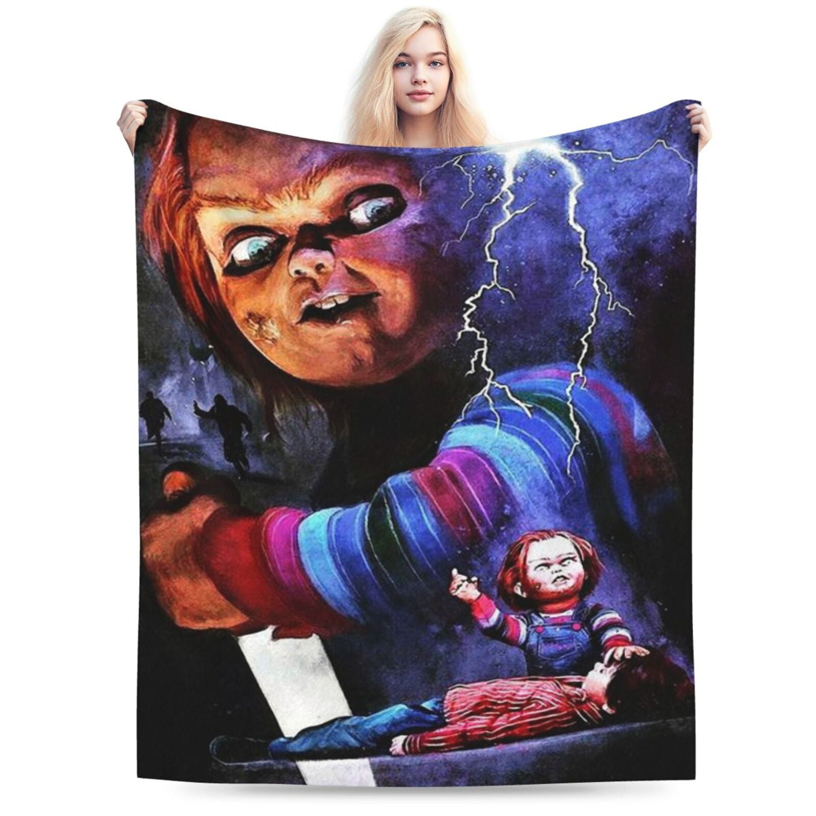 Chucky Cartoon Blanket, Ultra Soft Cozy Luxury Fleece Throw Blanket For