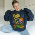 thumbnail image 1 of Chucky Charms Sweater, They're Magically Malicious, Spooky Season Horror Movie Shirt, Funny Horror Fan Halloween Sweatshirt, 1 of 5