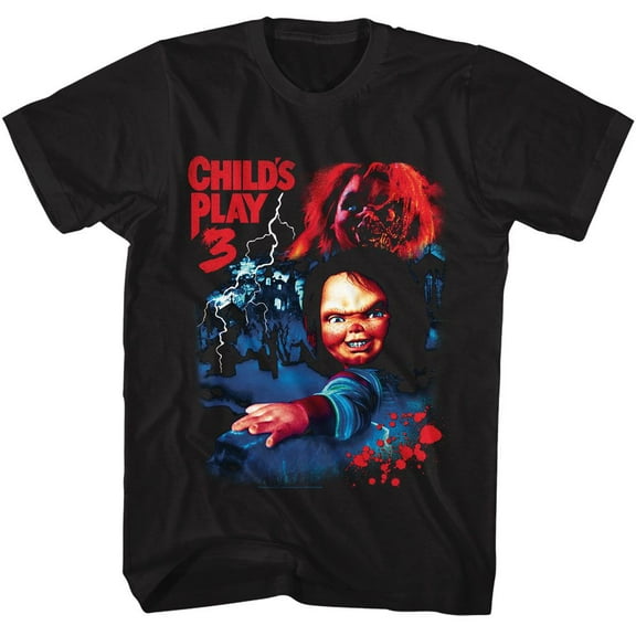 Chucky Child's Play Childs Play 3 Black Adult T-Shirt Xl