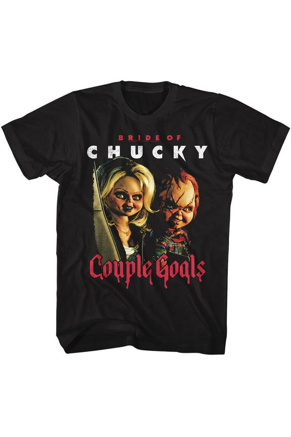 Chucky Child's Play Couple Goals Black Adult T-Shirt Xl