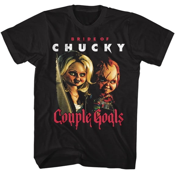 Chucky Child's Play Couple Goals Black Adult T-Shirt Xl