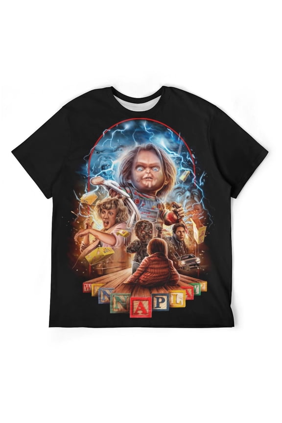 Chucky Childs Play Unisex Short-sleeve Shirt For Men Women Novelty 3D Print T-Shirt Soft Comfortable Tee Shirts
