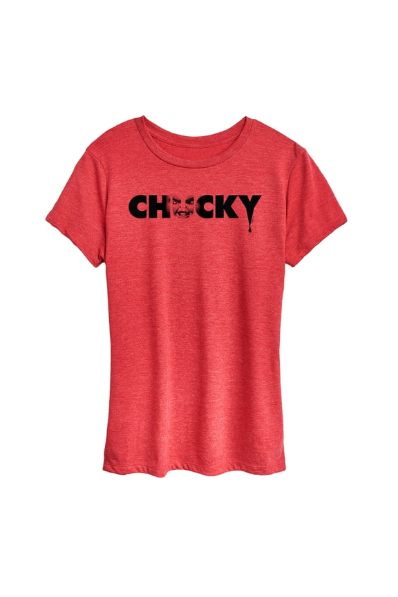 - Chucky Face Logo- Womens Short Sleeve Graphic T-Shirt