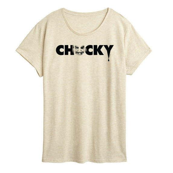 Chucky - Chucky Face Logo- Womens Short Sleeve Graphic T-Shirt