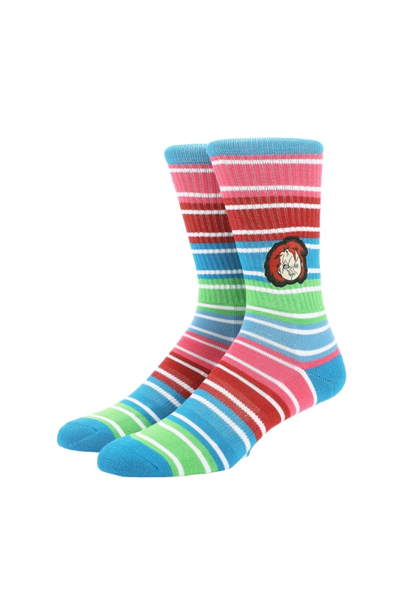 Chucky Chucky Head Embroidery Mens Athletic Crew Socks