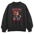 thumbnail image 1 of Chucky - Dark Portrait - Women's Oversized Fleece Crew Sweatshirt, 1 of 3
