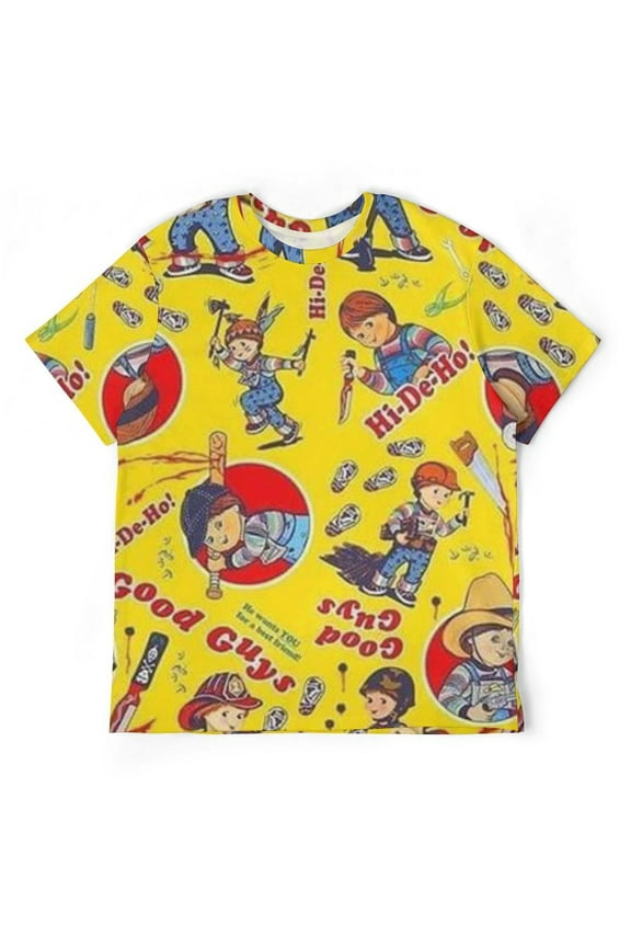 Chucky Doll Childs Play Unisex Short-sleeve Shirt For Men Women Novelty 3D Print T-Shirt Soft Comfortable Tee Shirts