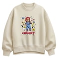 thumbnail image 1 of Chucky - Flash Tattoo - Women's Oversized Fleece Crew Sweatshirt, 1 of 3