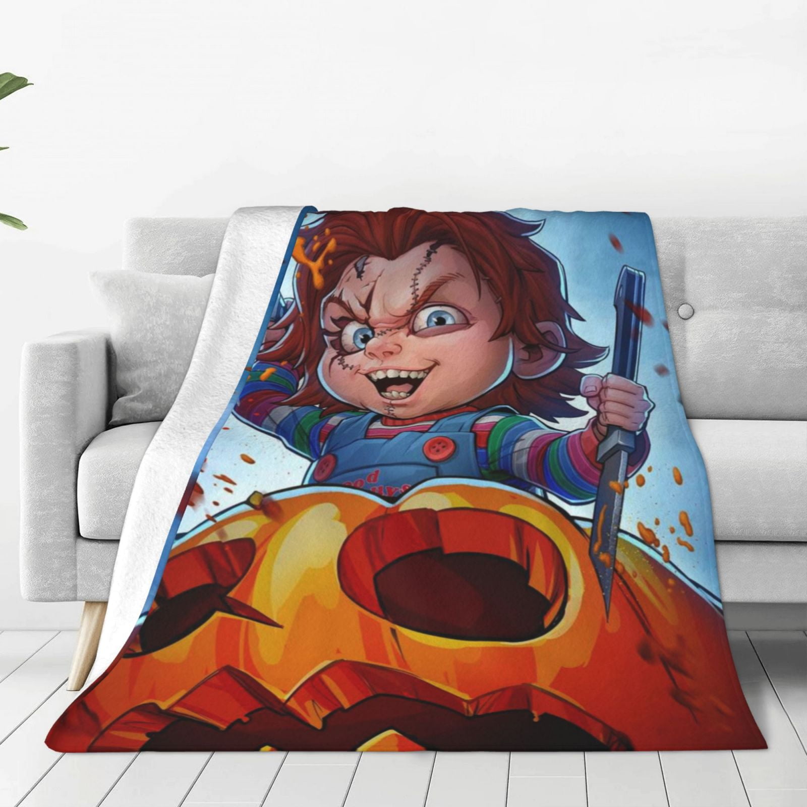 Chucky Fleece Blanket Soft Cozy Luxury 3d Printed Flannel Throw Blanket ...