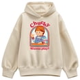 thumbnail image 1 of Chucky - Friendly, Wanna Play - Women's Oversized Fleece Hoodie Sweatshirt, 1 of 3