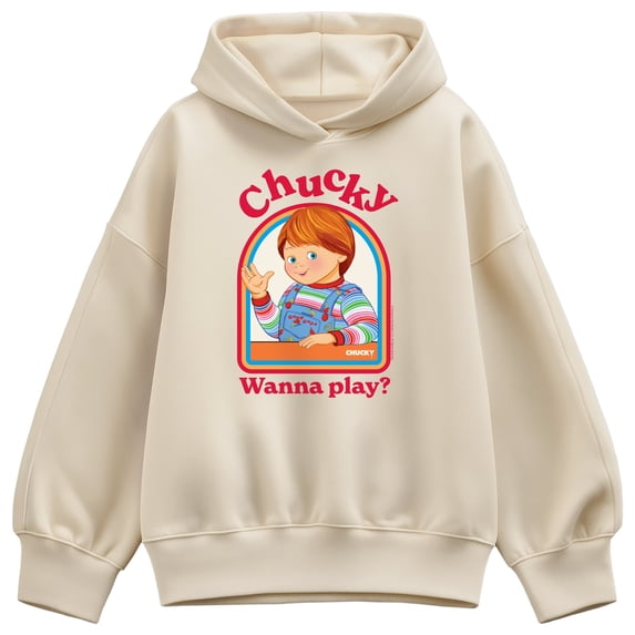 Chucky - Friendly, Wanna Play - Women's Oversized Fleece Hoodie Sweatshirt