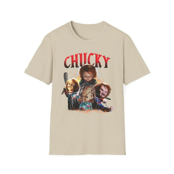 Chucky, Gildan Unisex Softstyle T-Shirt, Horror Character Graphic Tee S-3XL