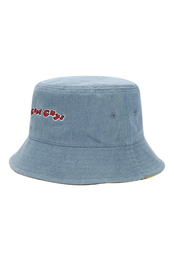 Chucky Good Guys Denim and Roller Print Reversible Bucket Hat
