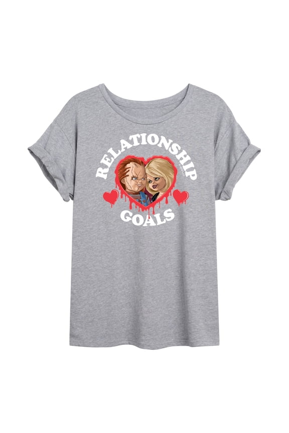 - Bride of Chucky - Valentine Relationship Goals - Women's Oversized T-Shirt