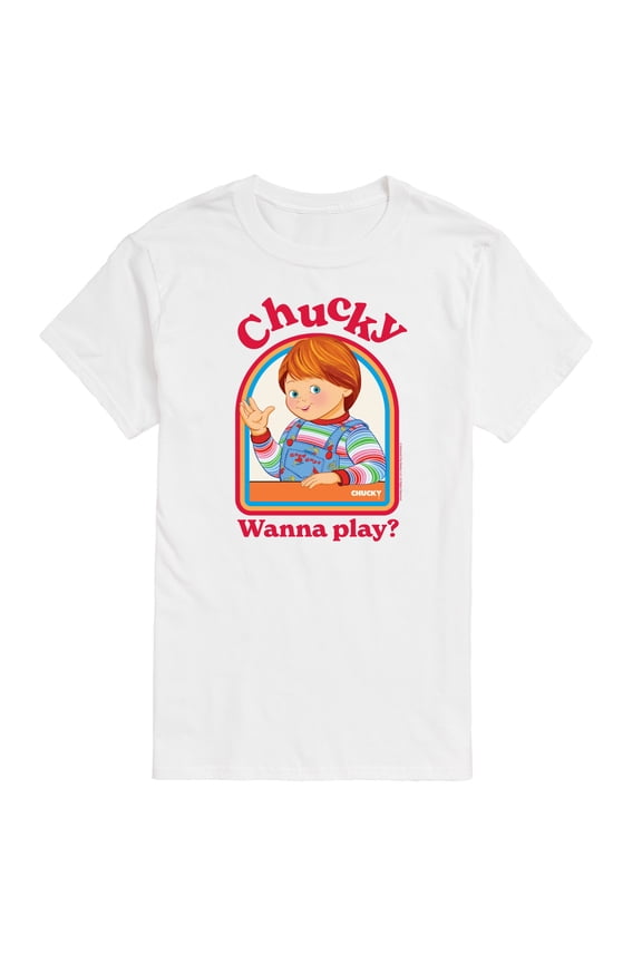 - Friendly, Wanna Play - Men's Short Sleeve Graphic T-Shirt