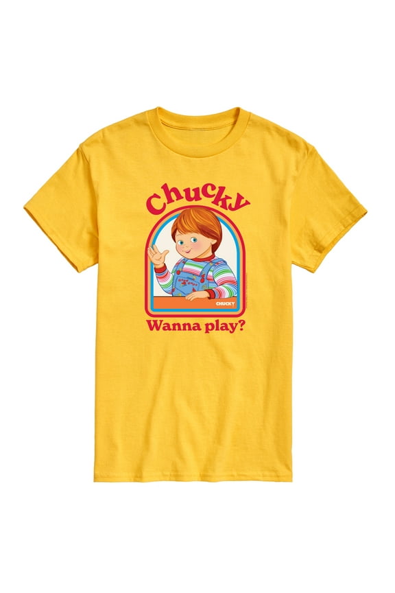 - Friendly, Wanna Play - Men's Short Sleeve Graphic T-Shirt