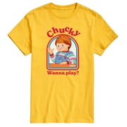 Chucky - Friendly, Wanna Play - Mens Short Sleeve Graphic T-Shirt