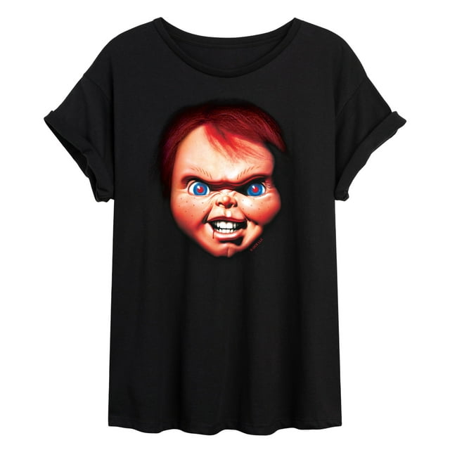 Chucky - Halloween - Glowing Eyes - Juniors Ideal Flowy Muscle T-Shirt