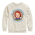 thumbnail image 1 of Chucky - Halloween - Hey, I'm A Good Guy - Toddler & Youth Crewneck Fleece Sweatshirt, 1 of 4