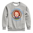 thumbnail image 1 of Chucky - Halloween - Hey, I'm A Good Guy - Toddler & Youth Crewneck Fleece Sweatshirt, 1 of 4