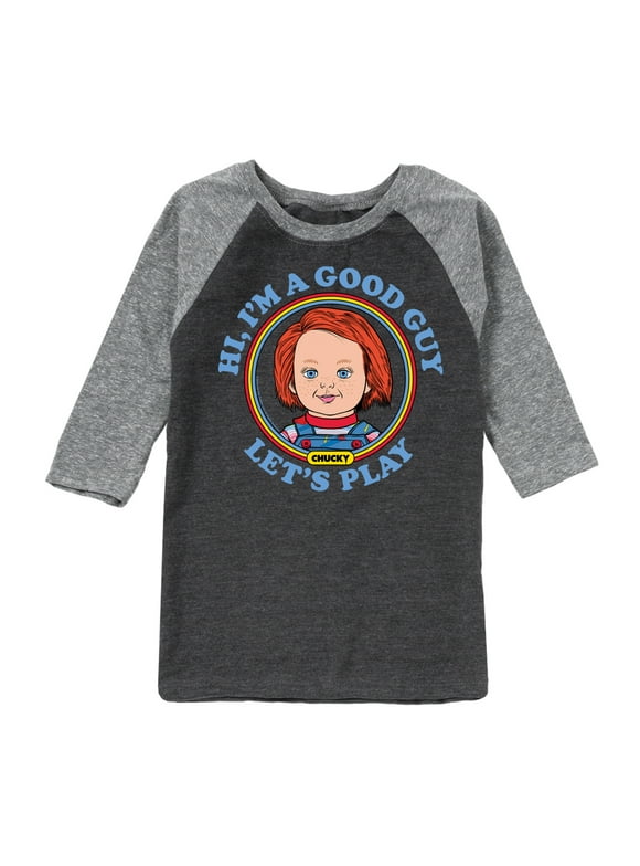 Chucky - Halloween - Hey, I'm A Good Guy - Toddler & Youth Raglan Graphic T-Shirt