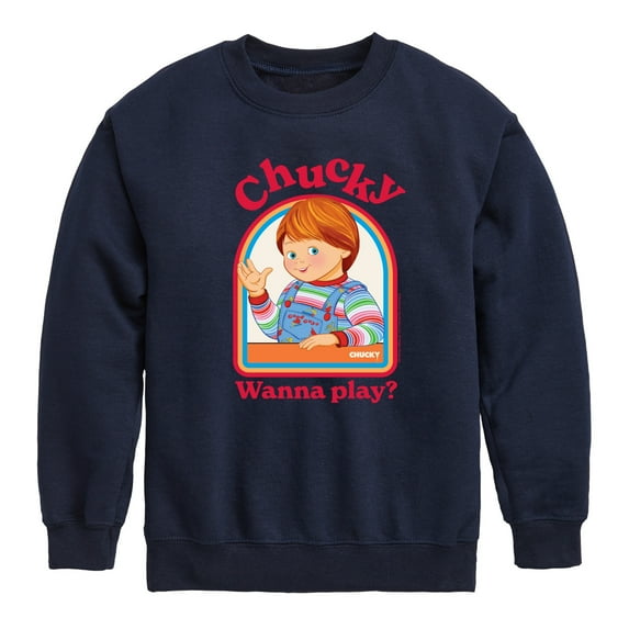 Chucky - Halloween - Innocent Wanna Play - Toddler & Youth Crewneck Fleece Sweatshirt