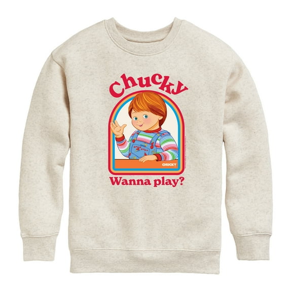 Chucky - Halloween - Innocent Wanna Play - Toddler & Youth Crewneck Fleece Sweatshirt