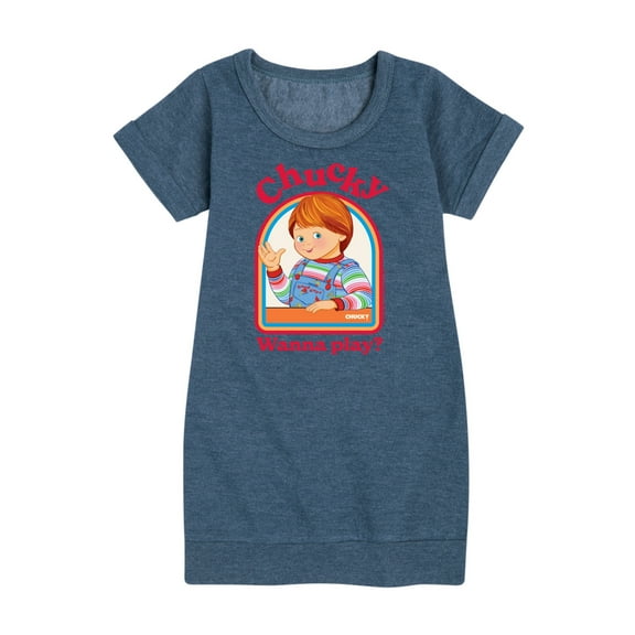 Chucky - Halloween - Innocent Wanna Play - Toddler & Youth Girls Fleece Dress