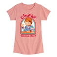 thumbnail image 1 of Chucky - Innocent Wanna Play - Toddler & Youth Girls Short Sleeve Graphic T-Shirt, 1 of 4