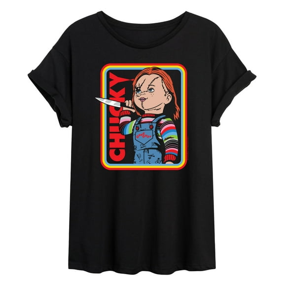 Chucky - Retro Chucky & Knife - Women's Oversized T-Shirt