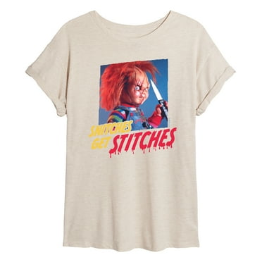 Chucky - Halloween - Snitches Get Stitches - Juniors Ideal Flowy Muscle T-Shirt