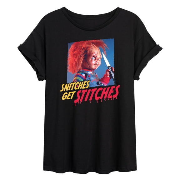 Chucky - Snitches Get Stitches - Women's Oversized T-Shirt