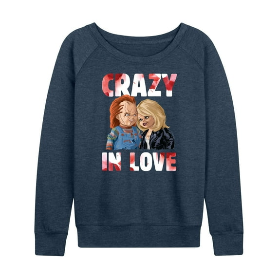 Chucky - Halloween - Valentine's Day - Crazy In Love - Women's Lightweight French Terry Long Sleeve Shirt