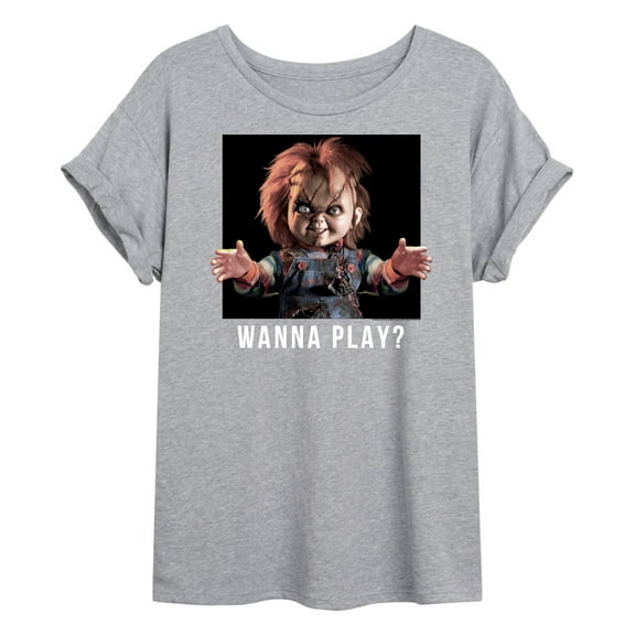 Chucky - Halloween - Wanna Play - Juniors Ideal Flowy Muscle T-Shirt