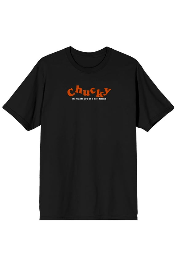 Chucky He Wants You As A Best Friend Men's Black Short Sleeve Tee-XS