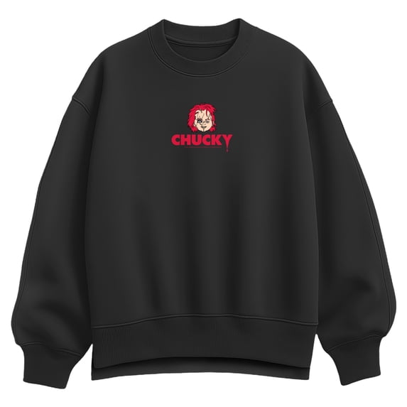 Chucky - Head - Women's Fleece Crew Sweatshirt