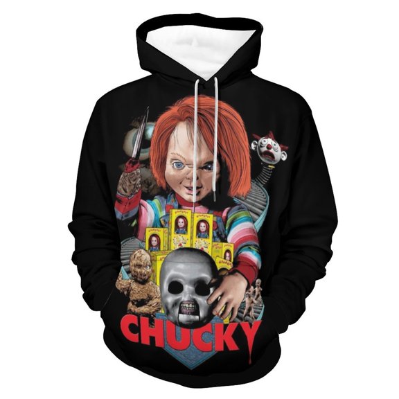 Chucky Hoodie Casual Coat for Men Women Hooded Sweatshirt Soft Lightweight Sweater Tops M