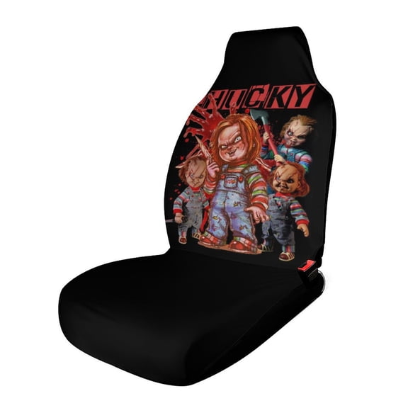 Chucky Horror Car Seat Covers Vehicle Universal Auto Front Front Seat Protector Cover Accessories Fits Sedan SUV Truck Van