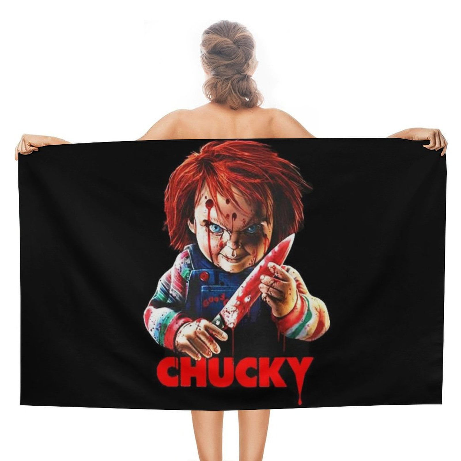Chucky Horror Movie Bath Throw Towel Quick Dry Towel for Swimmers Sand ...