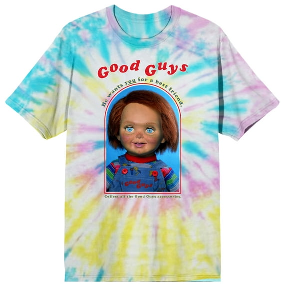 Chucky Horror Movie Good Guys Doll Tie Dye Graphic Tee -3XL