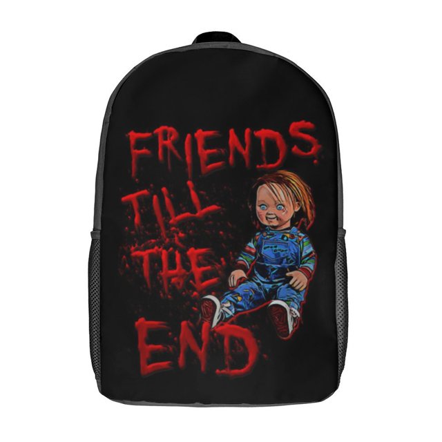 Chucky Horror Movie School Backpack Shoulder Bag 17 Inch Casual Daypack