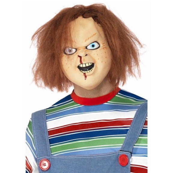 Chucky Latex Mask Adult Brown Licensed Fancy Dress One Size Male Party Book Week Halloween