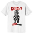 thumbnail image 1 of Chucky Let's Be Friends Crew Neck Short Sleeve Men's White T-shirt - 6XL, 1 of 4