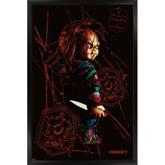 Chucky: Let's Be Friends - Knife Wall Poster, 22.375" x 34" Framed
